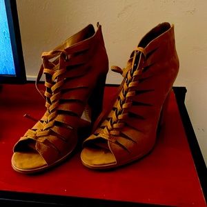 Suede lace sandals